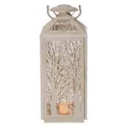 Lyhty Forest valkoinen kultapatina 15x15x46cm