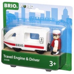 Brio Valkoinen veturi ja kuljettaja