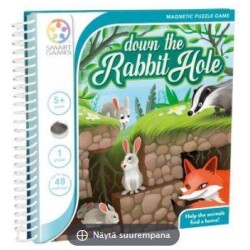 SmartGames magneettinen matkapeli Down the rabbit hole