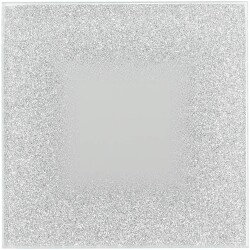 Kynttilanalunen peili glitter nelio hopea