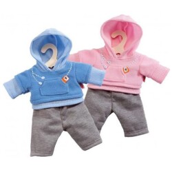 Nuken verkkarit ja fleece 35-45cm lajitelma 2 varivaihtoehtoa: vaaleanpunainen ja vaaleansininen