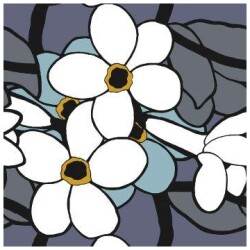 Lautasliina Kukkatarha blue 33x33cm 20kpl