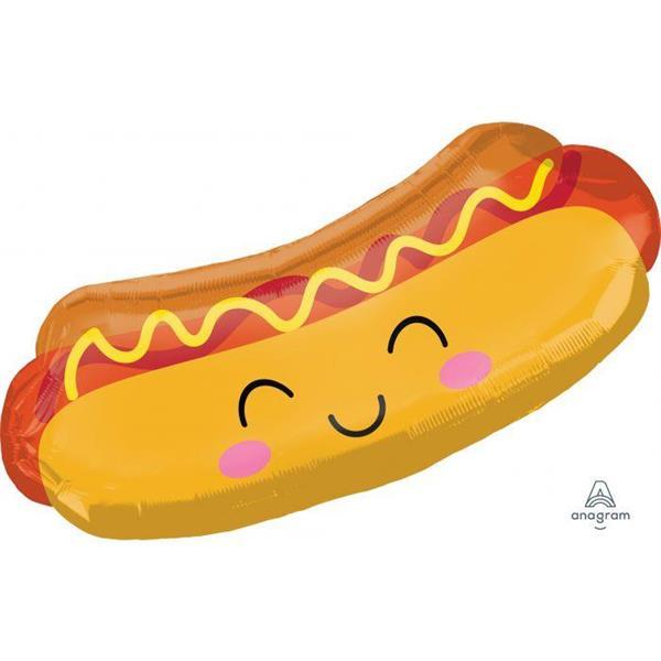 Hymyileva Hot Dog muotofoliopallo