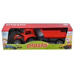 Kauhatraktori ja perakarry, 56,5cm, punainen