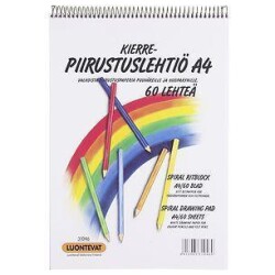 Luontevat piirustuslehtio A4/100 sateenkaari kierre