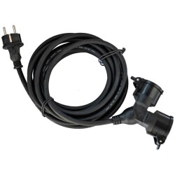 2-os. kumijatkojohto Y-malli 5m IP44, Airam