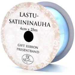 Lastusatiininauha 4cmx25m v-sininen