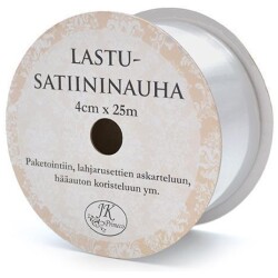 Lastusatiininauha hopea 4cmx25m