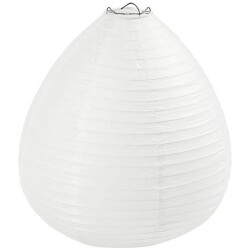 Paperilamppu, Sadepisara, Kork. 27 cm, 25 cm, Valkoinen, 1 Kpl