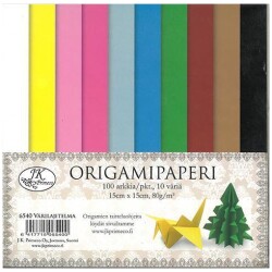 Origamipaperi varilajitelma 100ark/pkt