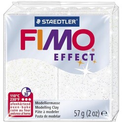 Fimo Effect Glitter valkoinen 57g