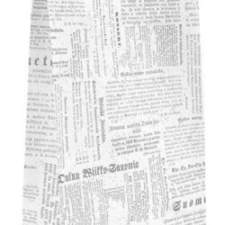Lahjapussi sanomalehti valkoinen 14x28,5x7
