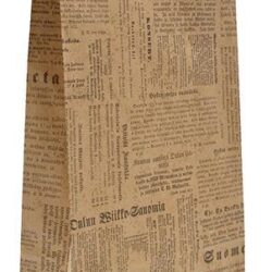 Paperipussi Sanomalehti natur 14x28,5x7cm