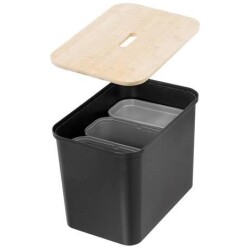 Collect Set Black SmartStore 58x39x43cm kolme roskista sisalla yksi kansi