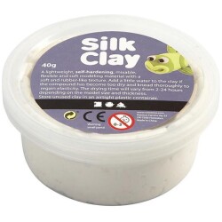 Silk Clay-Silkkimassa 40g, valk.
