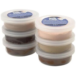Skin colours Silk Clay 14gx6kpl/pkt