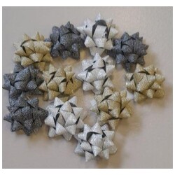 Minilahjarusetit 12kpl glitter 3,5cm