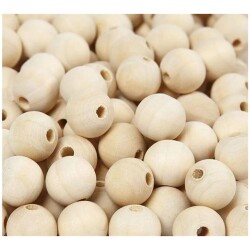 Puuhelmi, halk. 15 mm, aukon koko 3 mm, 500 kpl/ps