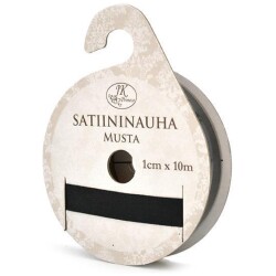 Satiininauha musta 1cm x10m