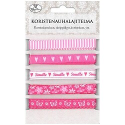 Pinkki koristenauhalajitelma 5x1m