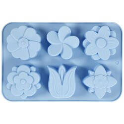 Silikonimuotti, Kukat, Kork. 2,6 cm, Pit. 30 cm,