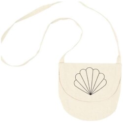 Olkakassi 15x14cm natural simpukka