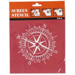 Painantasabluuna ERILAISIA Screen Stencil,Kompassi