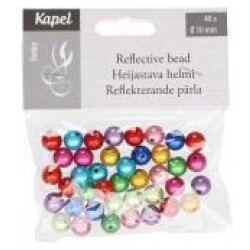 Heijastava helmi 10mm varisekoitus 40kpl/pss. Kapel