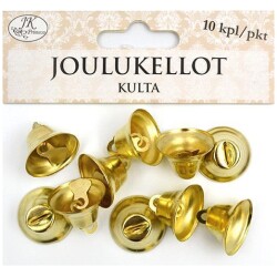 Joulukellot,kulta 10kpl/pss.