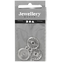 Riipus, halk. 16 mm, aukon koko 1,8 mm, hopeanvariset, 3kpl