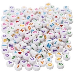 Kirjainhelmet 7mm 1,2mm pastelli 200g