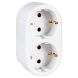 Airam 2-osainen maadoitettu haaroitin