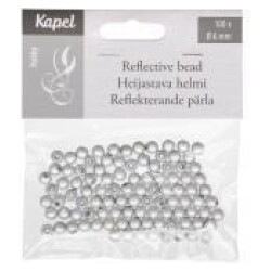 Heijastava helmi 6mm valkoinen 100kpl/pss. Kapel