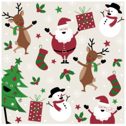 Lautasliina Jolly Friends 33x33 cm 20 kpl/pkt