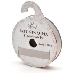 Satiininauha shampanja 1cmx10m
