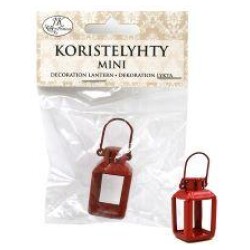 Koristelyhty mini punainen