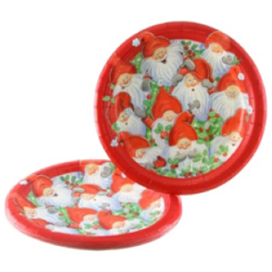 Tonttulautanen kertakayttoinen 8 kplTT halk. 23 cm