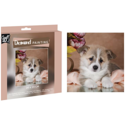 Timanttimaalaus 20x20cm koira