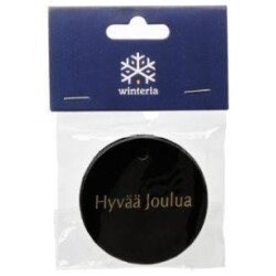 Pakettikortti Hyvaa Joulua mustaTT