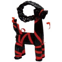 Olkipukki musta Korkeus n. 17 cm