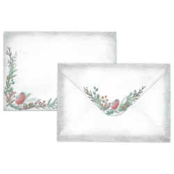 C6 Kirjekuori Punatulkku 10kpl/pkt