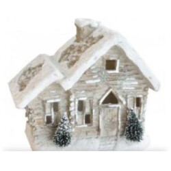 Piparkakkutalo LED-valoilla 13x8x14cm