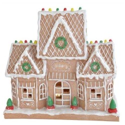 Piparkakkutalo LED-valoilla 22x12x20cm