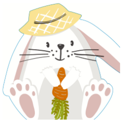 Lautasliina airlaid bunny with hat 33 cm