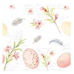 Lautasliina Duni Eggs & Feathers 24x24cm