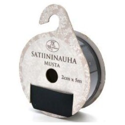 Satiininauha 2cmx5m musta
