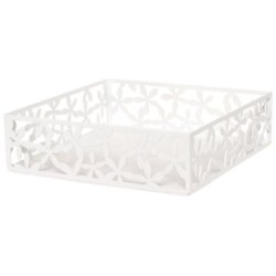 Lautasliinateline 4Living Lea valkoinen