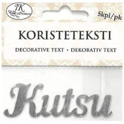 Koristeteksti Kutsu kiiltava 5kpl/pkt