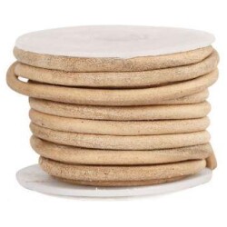 Nahkanauha 1 Rll, 5 M, 4 mm, Luonnonrusk.