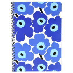 Marimekko A5/40 kierrevihko Unikko sininen